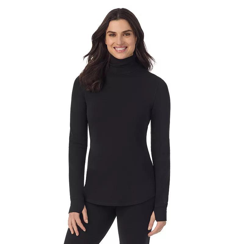 Womens Cuddl Duds Cottonwear Long Sleeve Turtleneck Top Product Image