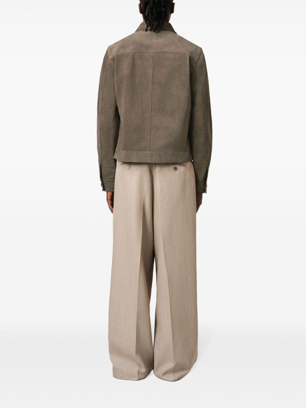 leather buttoned jacket Product Image