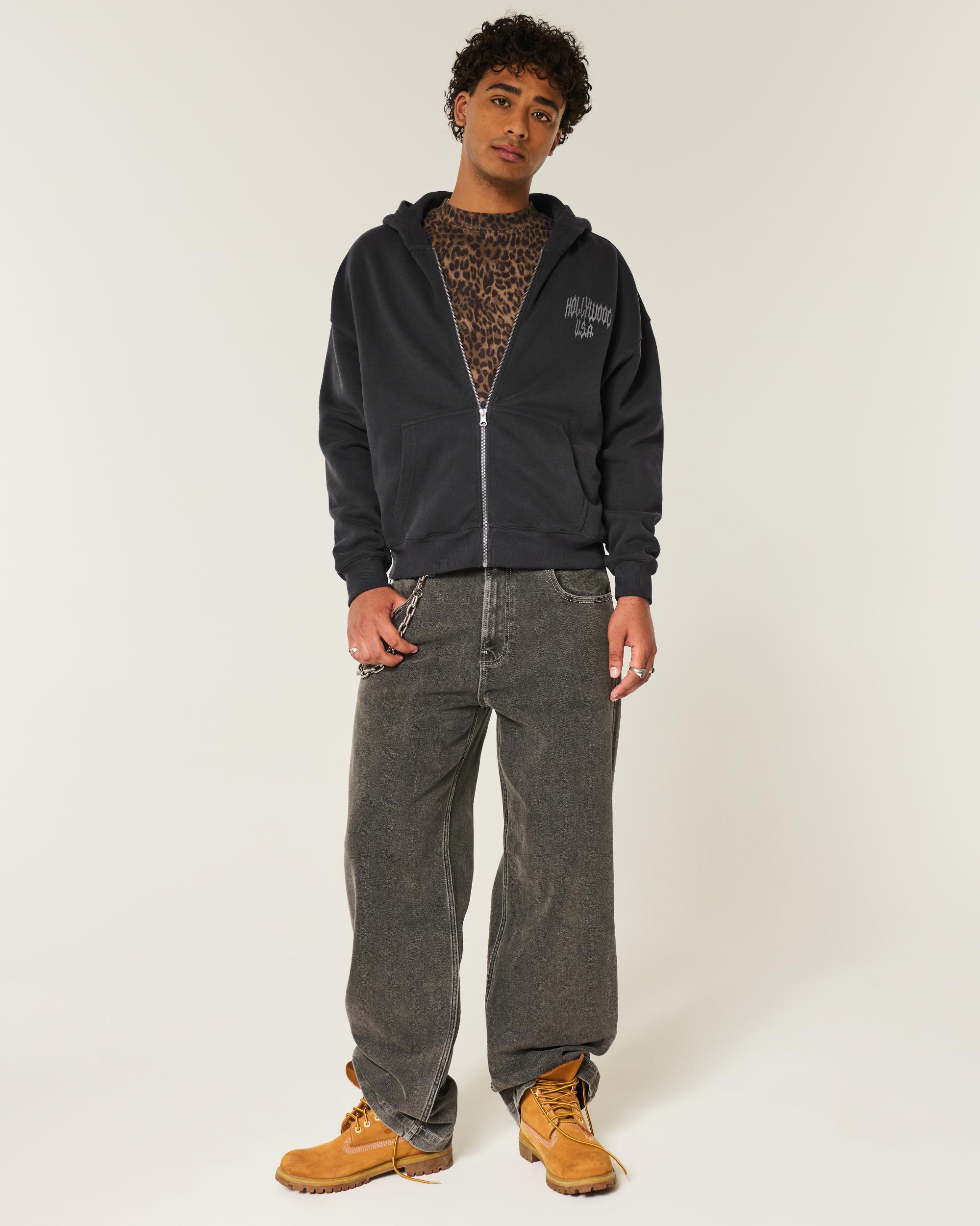 Boxy Zip-Up Hoodie Product Image