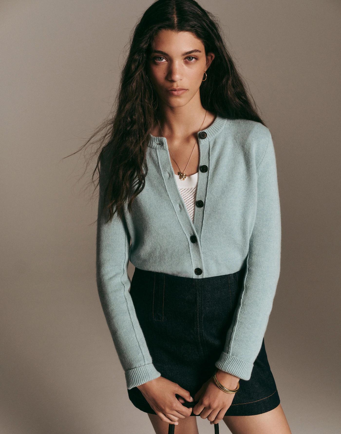 Cashmere Button-Front Cardigan Sweater Product Image