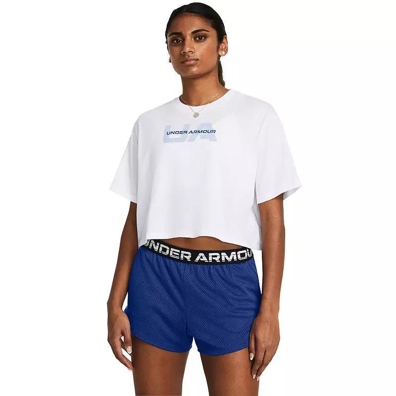 Womens UA Boxy Crop Branded Short Sleeve Product Image