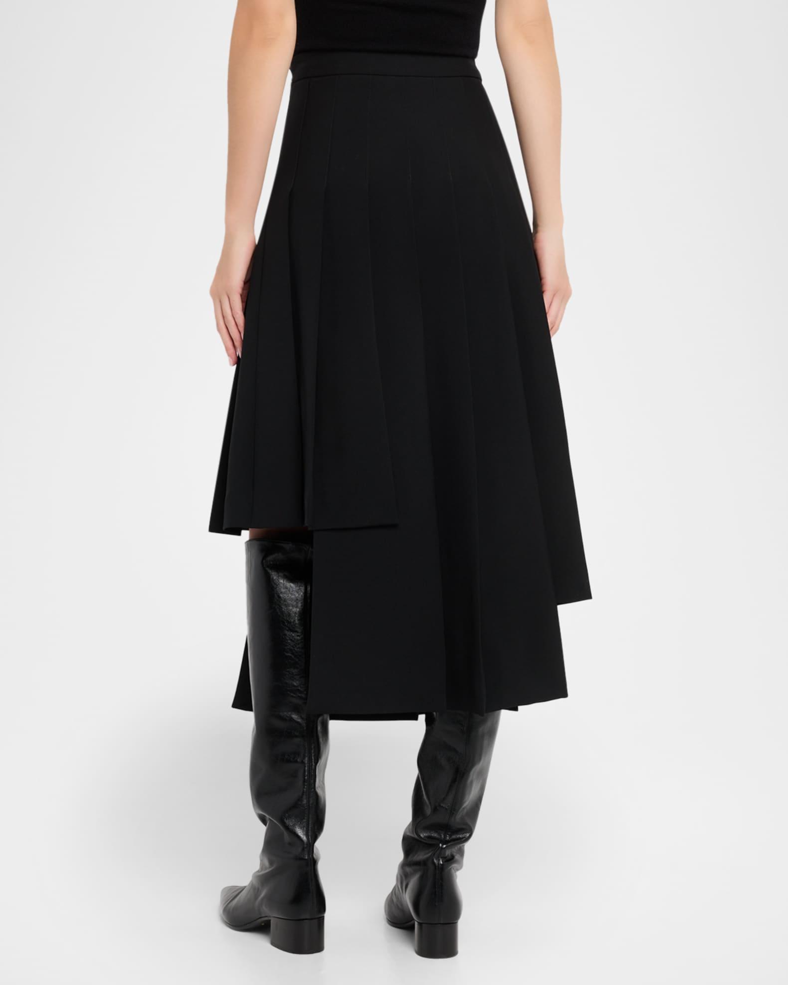Asymmetric Pleated Midi Skirt Product Image