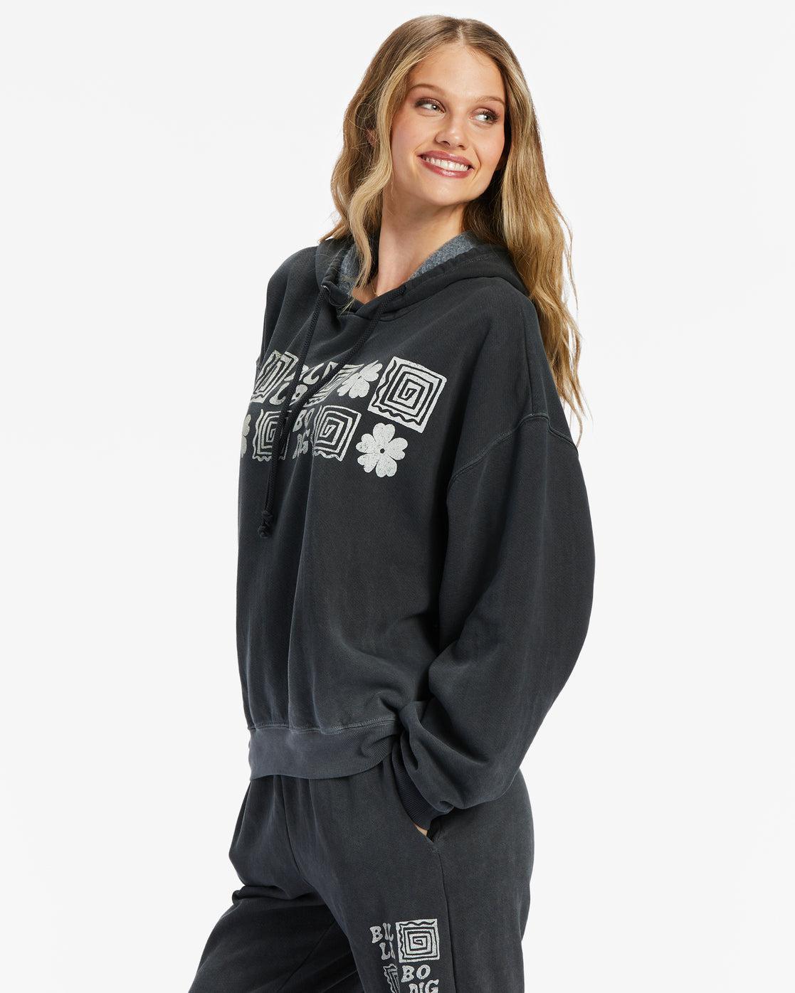 Mystic Surf Sweatshirt V-Neck Sweatshirt - Black Pebble Female Product Image