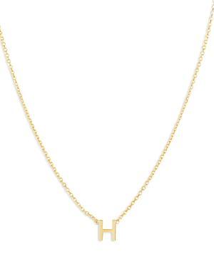 Womens 14K Yellow Gold Initial Pendant Necklace Product Image