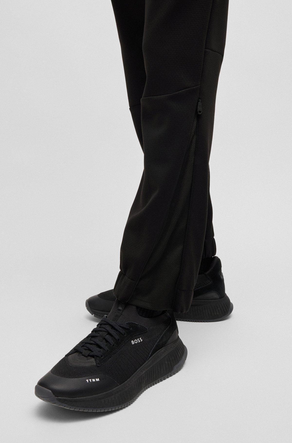 Bonded-fleece tracksuit bottoms with logo detail Product Image