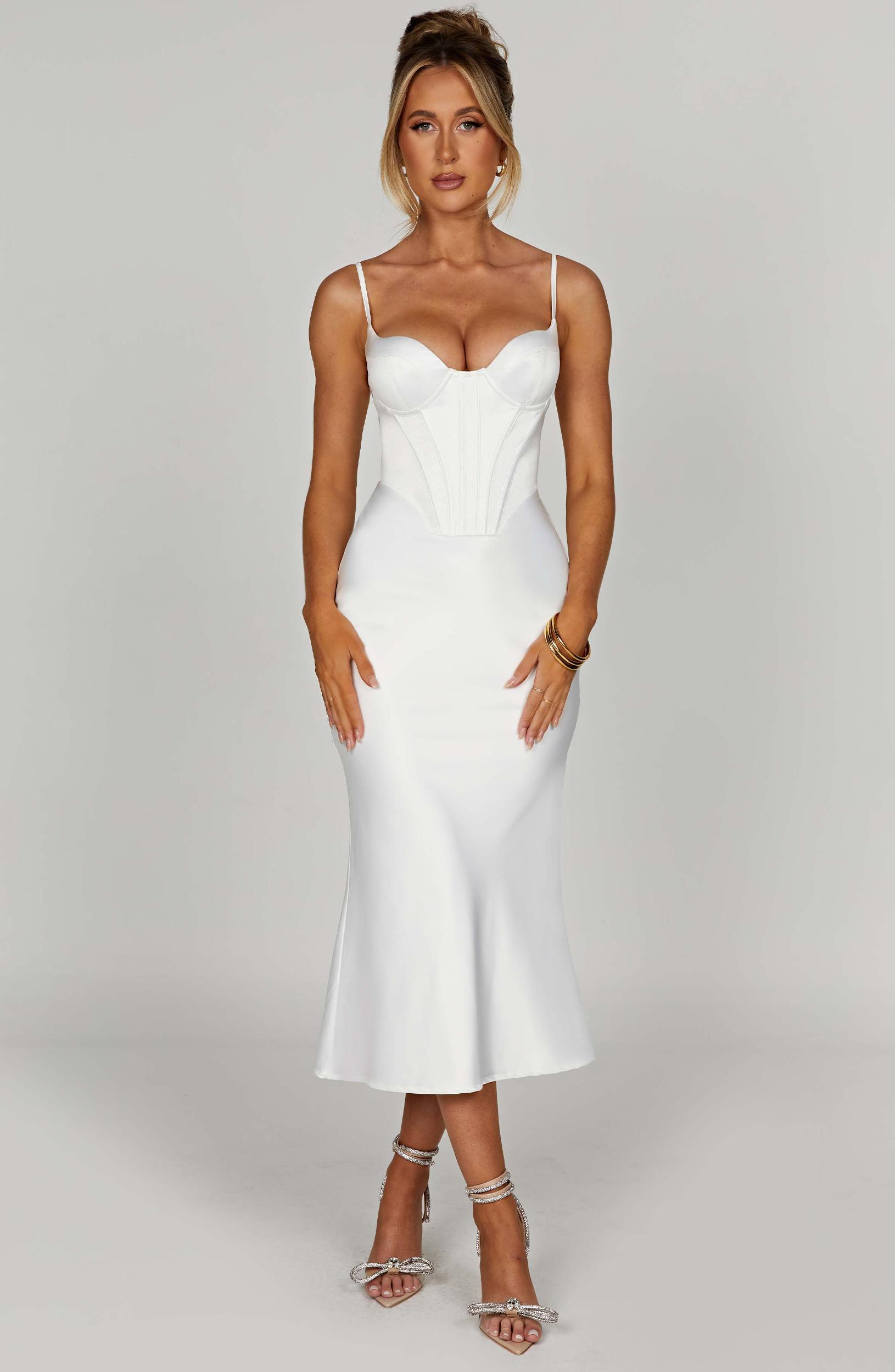 Farrah Midi Dress - Ivory Product Image