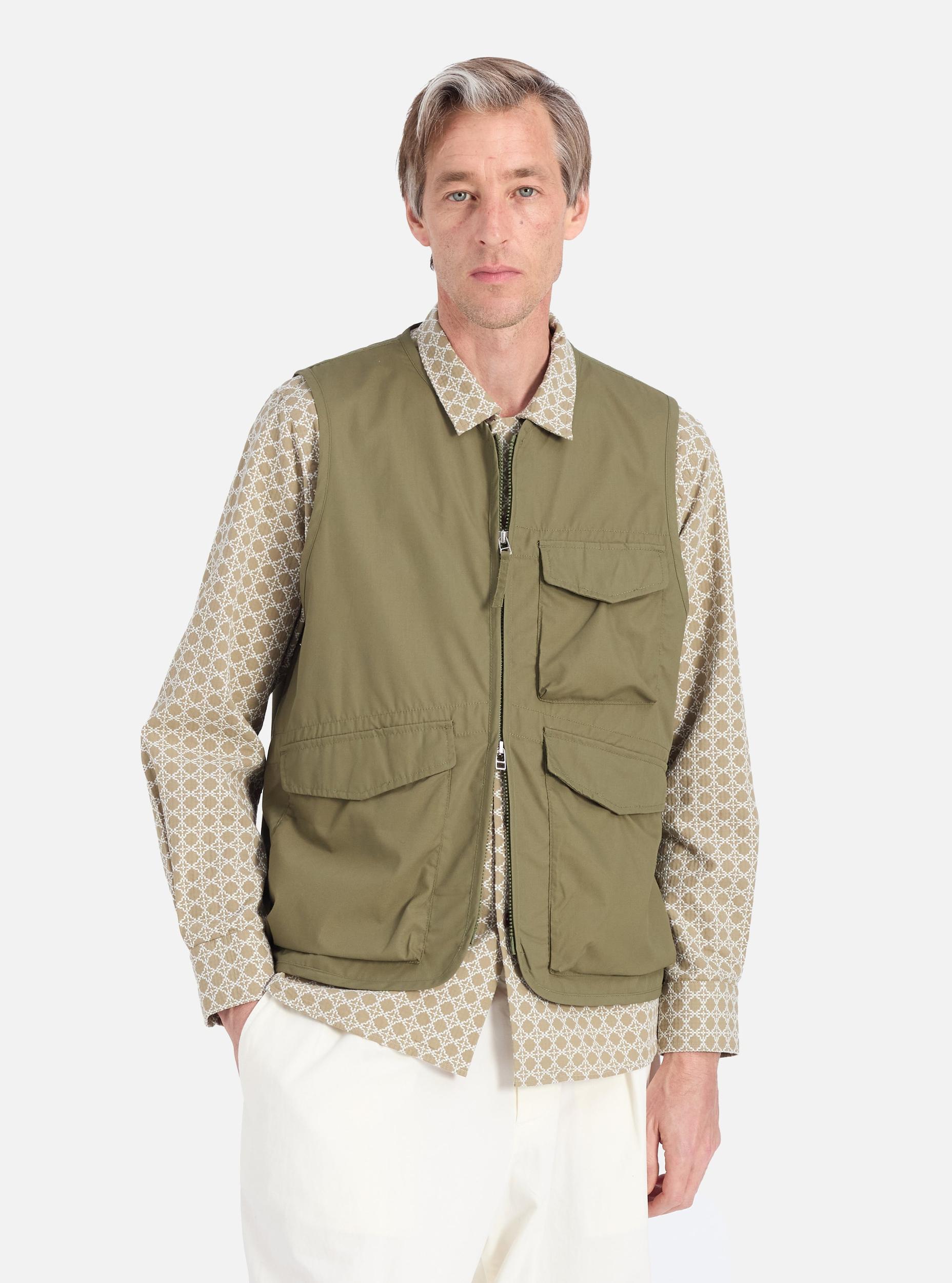 Olive Recycled Polytech Parachute Liner Gilet Product Image