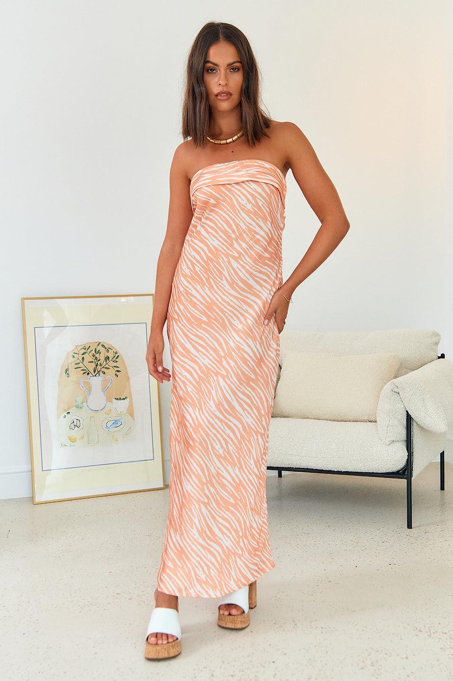 Dance With Me Maxi Dress Orange Product Image