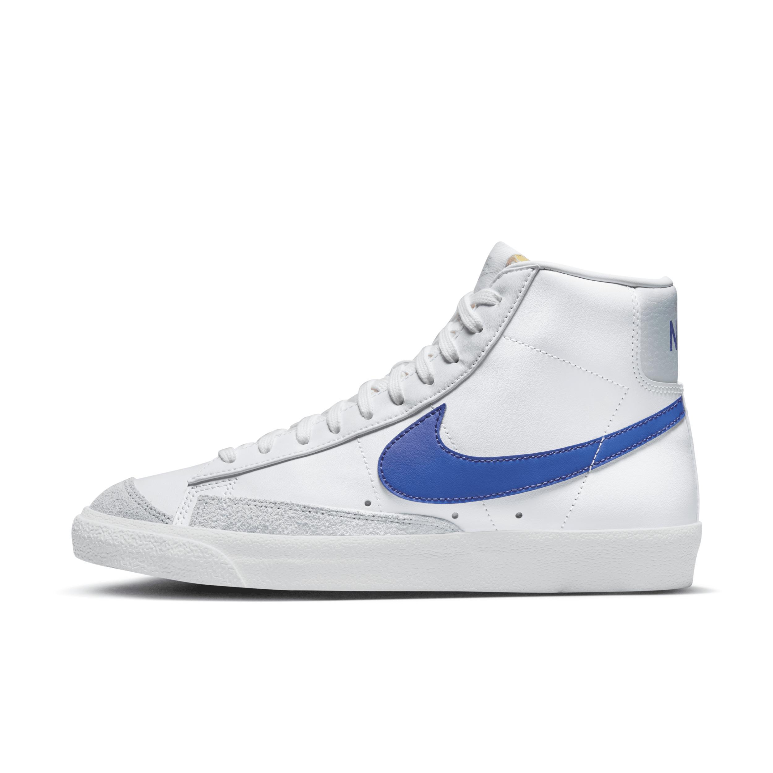 Blazer Mid '77 Vintage Bq6806-124 Mens White Game Royal Leather Shoes Foh22 Product Image