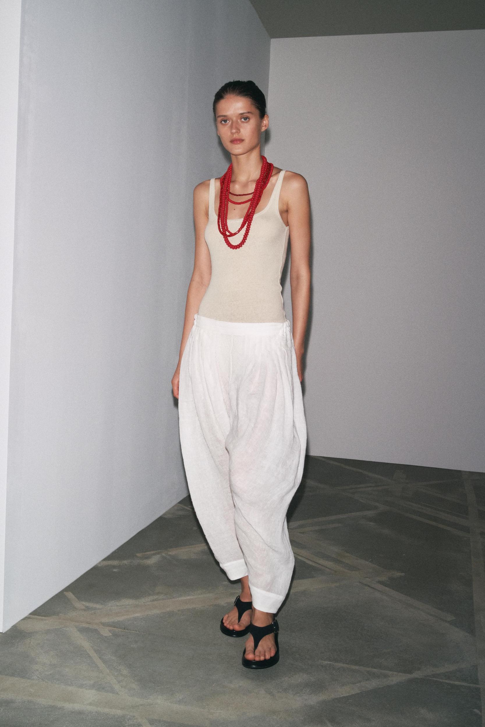 RIBBED T-SHIRT WITH LINEN Product Image