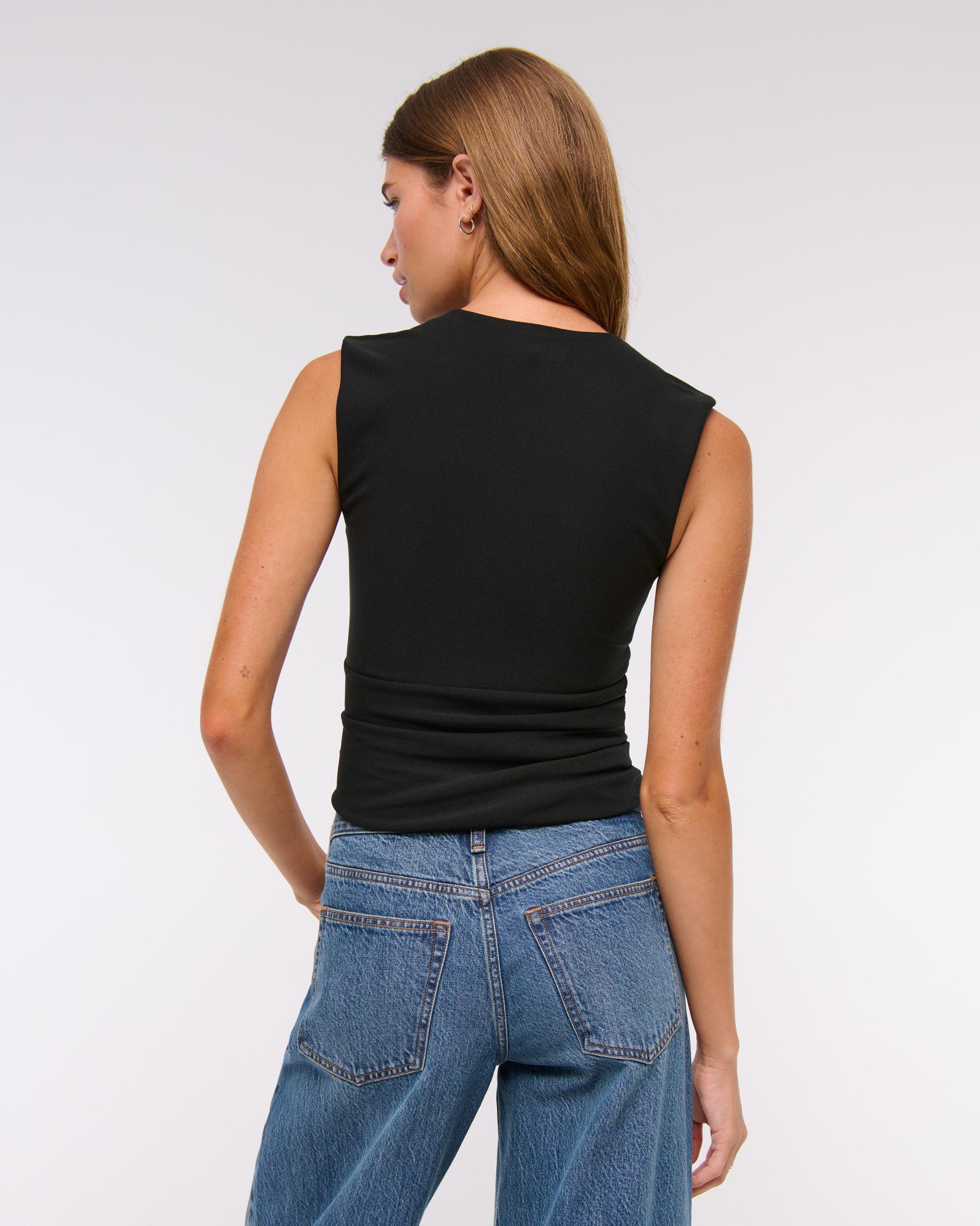 Bra-Free Plunge Ruched Top Product Image