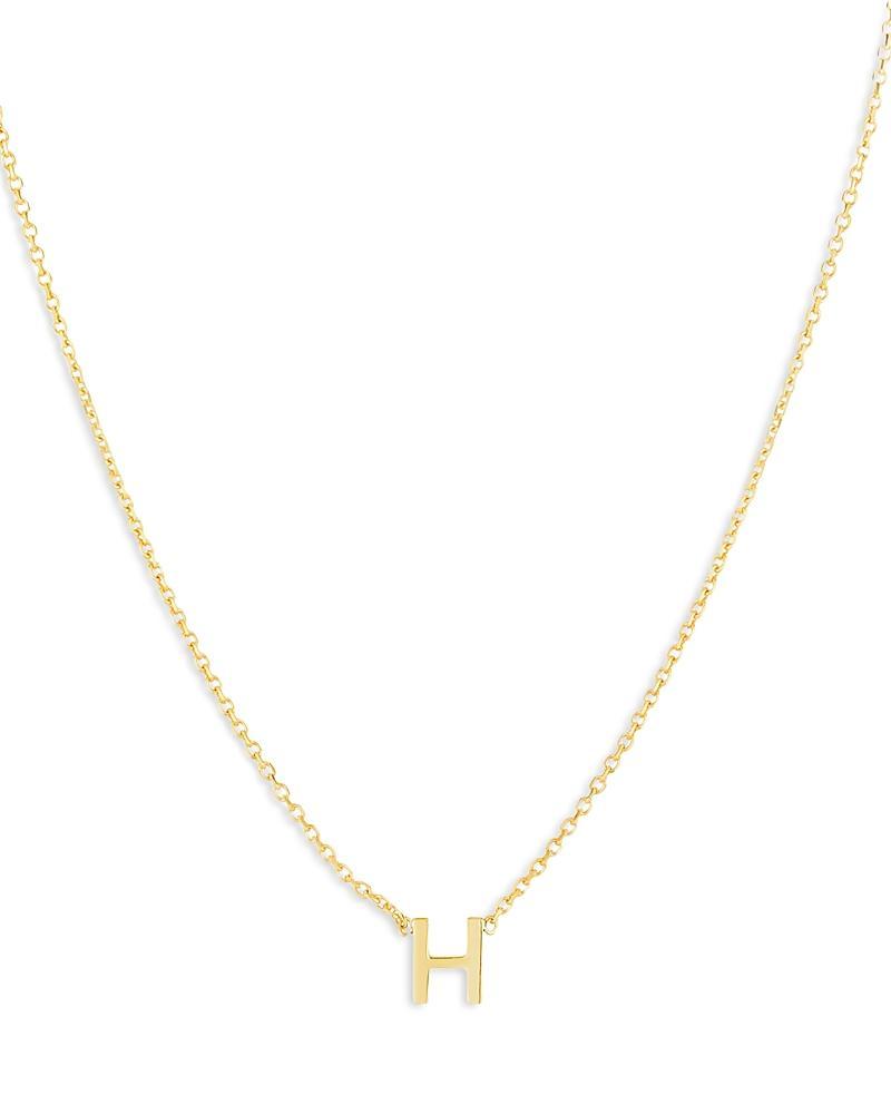 Womens 14K Yellow Gold Initial Pendant Necklace Product Image