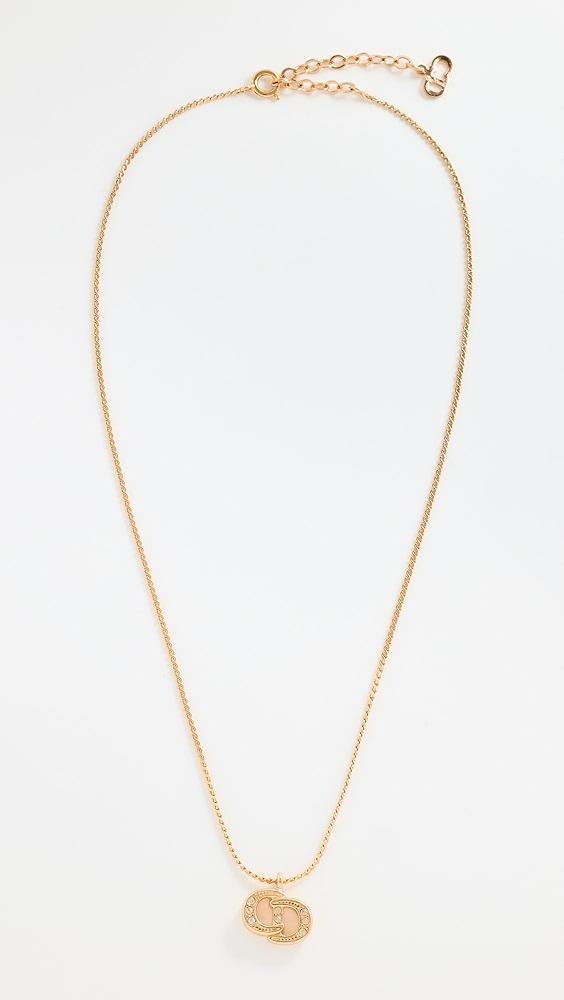 What Goes Around Comes Around Dior Gold Crystal CD Necklace | Shopbop Product Image