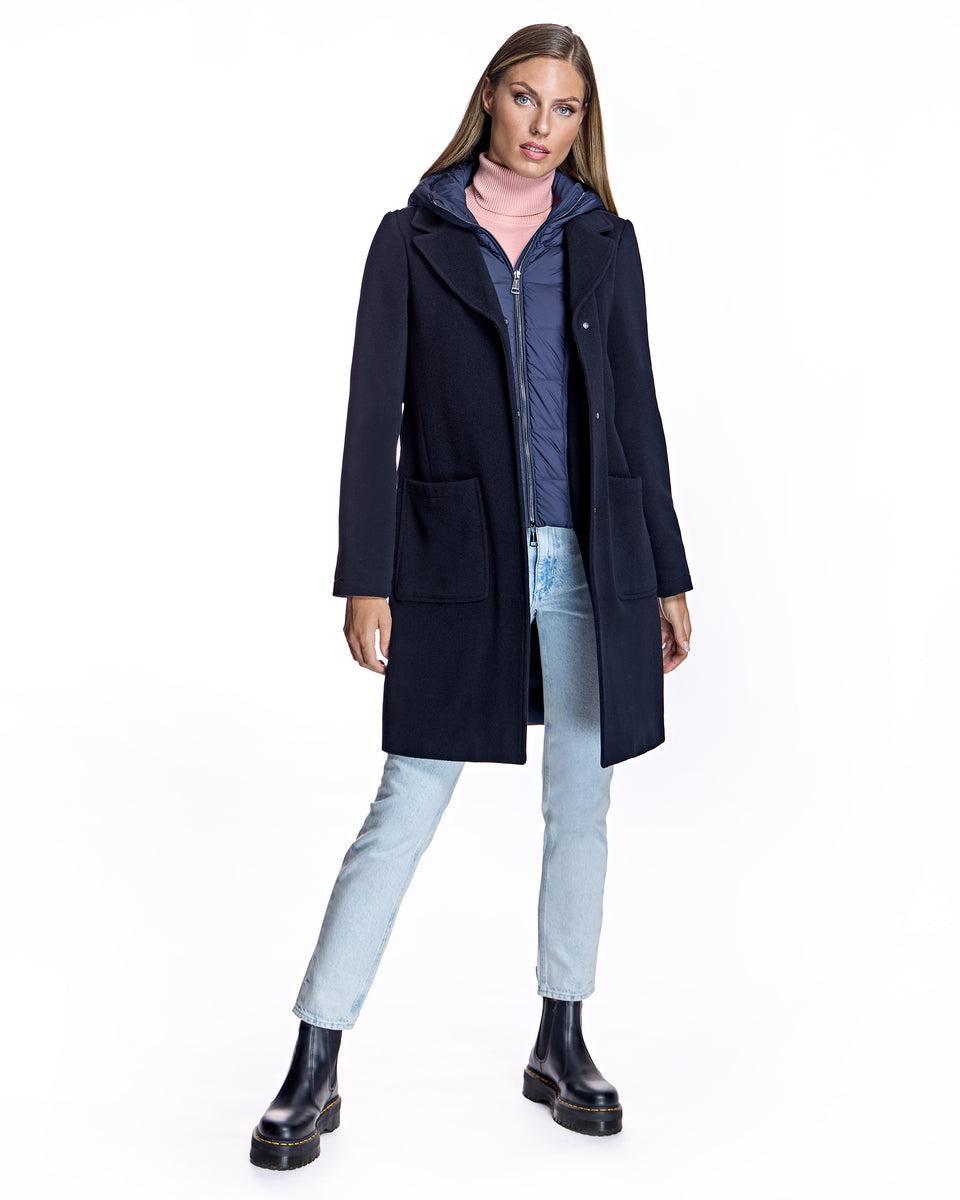 Cashmere Blend and Puffer Hooded Coat Product Image