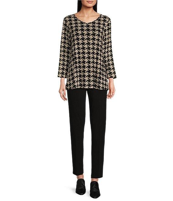 Ali Miles Knit Pull-On Straight Leg Pants Product Image