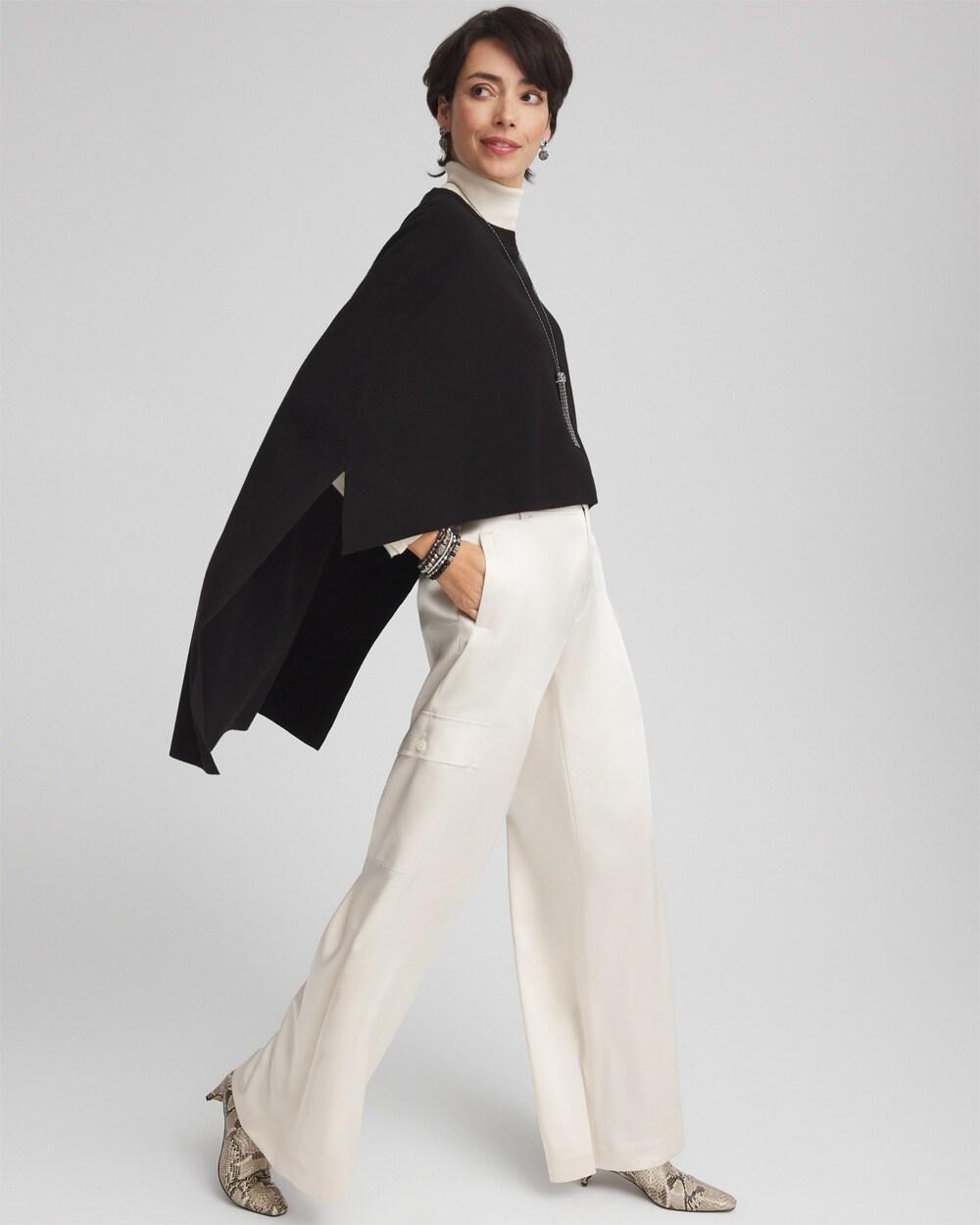 High-Low Sweater Poncho Product Image