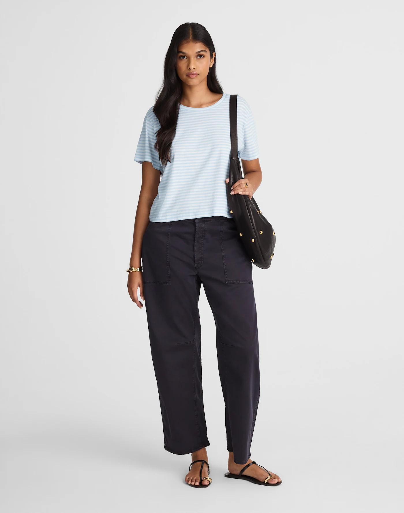 Slub Boxy-Crop Tee Product Image