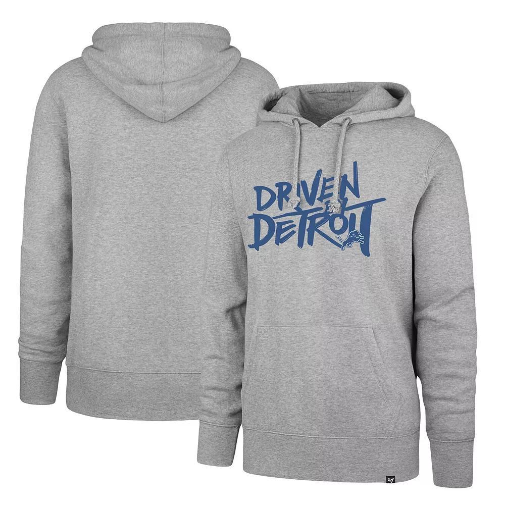 Men's '47 Gray Detroit Lions Driven by Detroit Pullover Hoodie, Size: Small, Grey Product Image