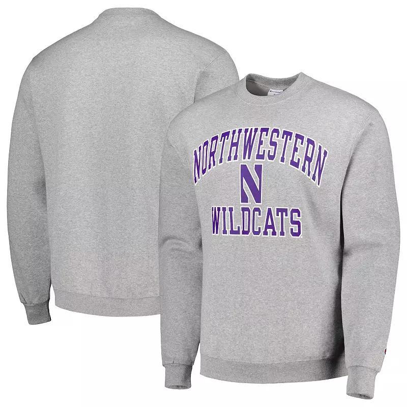 Men's Champion Heather Gray Northwestern Wildcats High Motor Pullover Sweatshirt, Size: 2XL, Grey Product Image