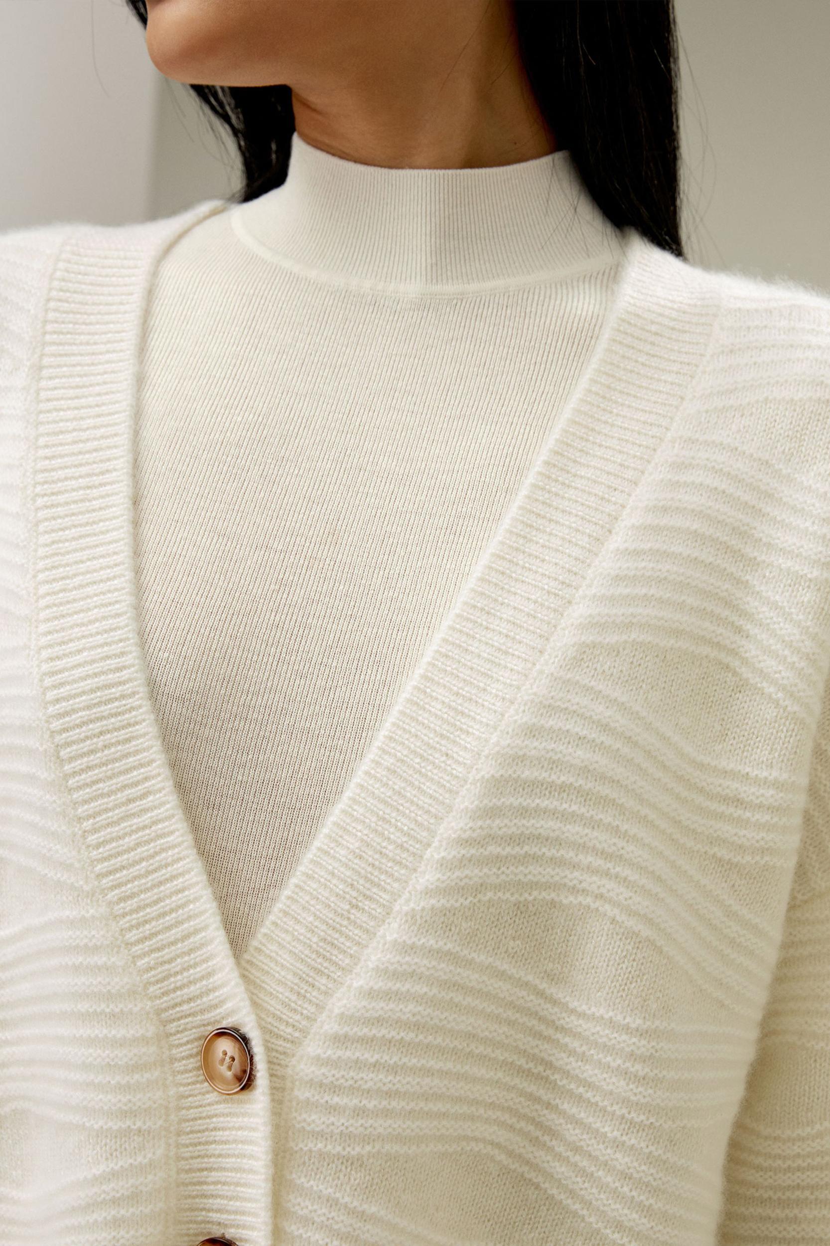 Water Ripple Cashmere Cardigan Product Image