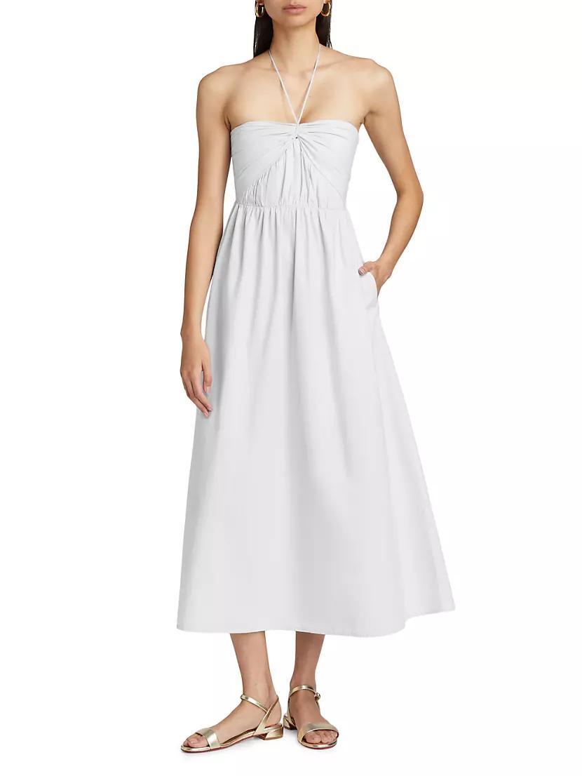 Adilyn Cotton Halterneck Midi-Dress Product Image