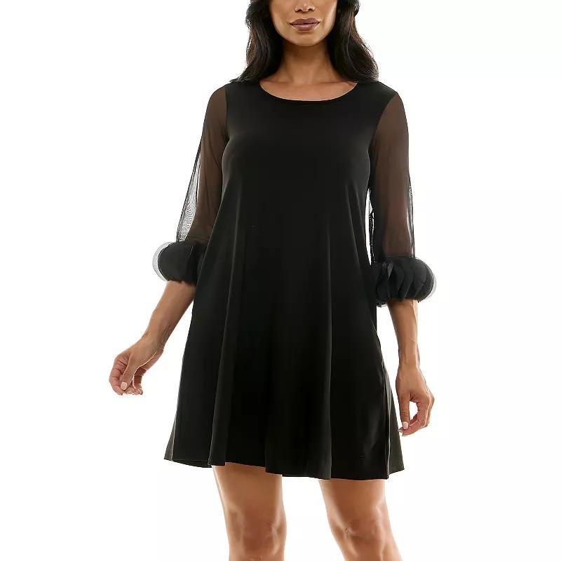 Women's Nina Leonard Trapeze Dress with Pockets,  Product Image