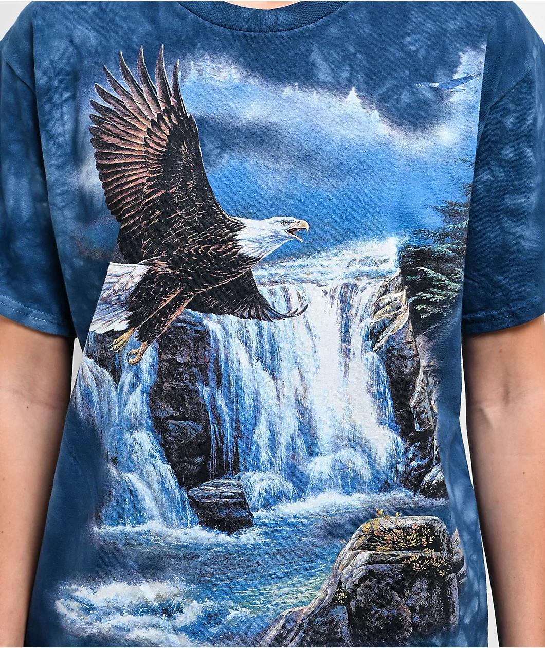 The Mountain Majestic Flight Blue Tie Dye T-Shirt Product Image