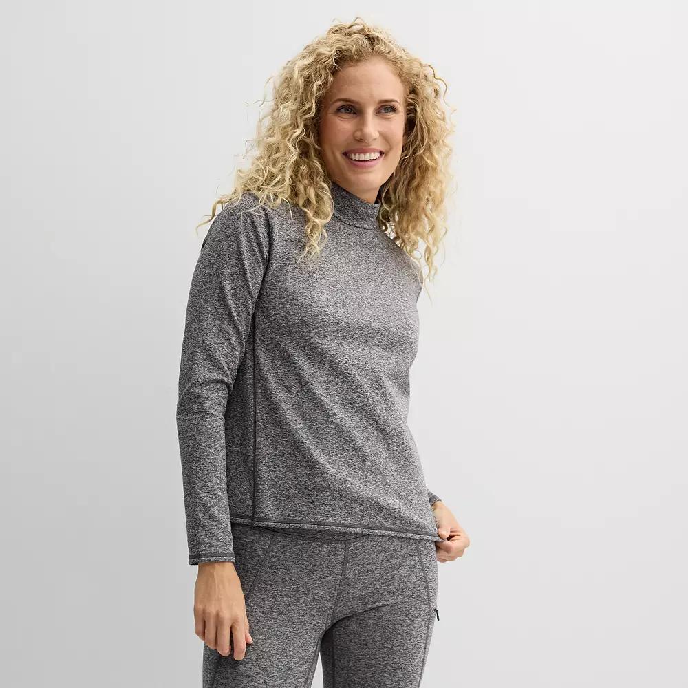 Women's Tek Gear® Warm Gear Mockneck Top, Size: XL, Grey Product Image