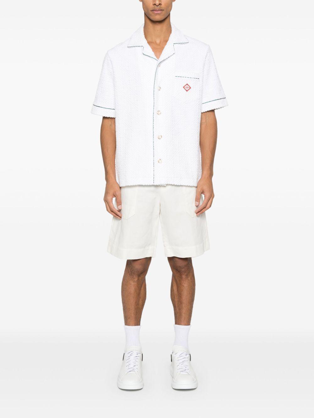 monogram-embossed towelling shirt Product Image