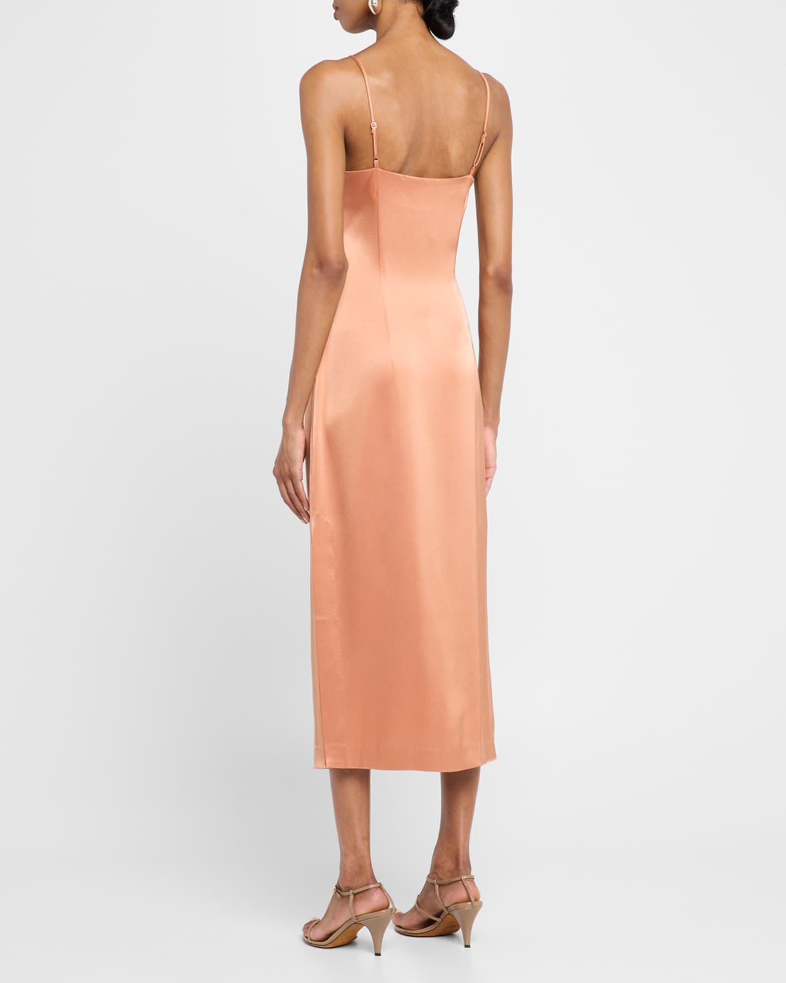 Sayan Draped Satin Midi Dress Product Image