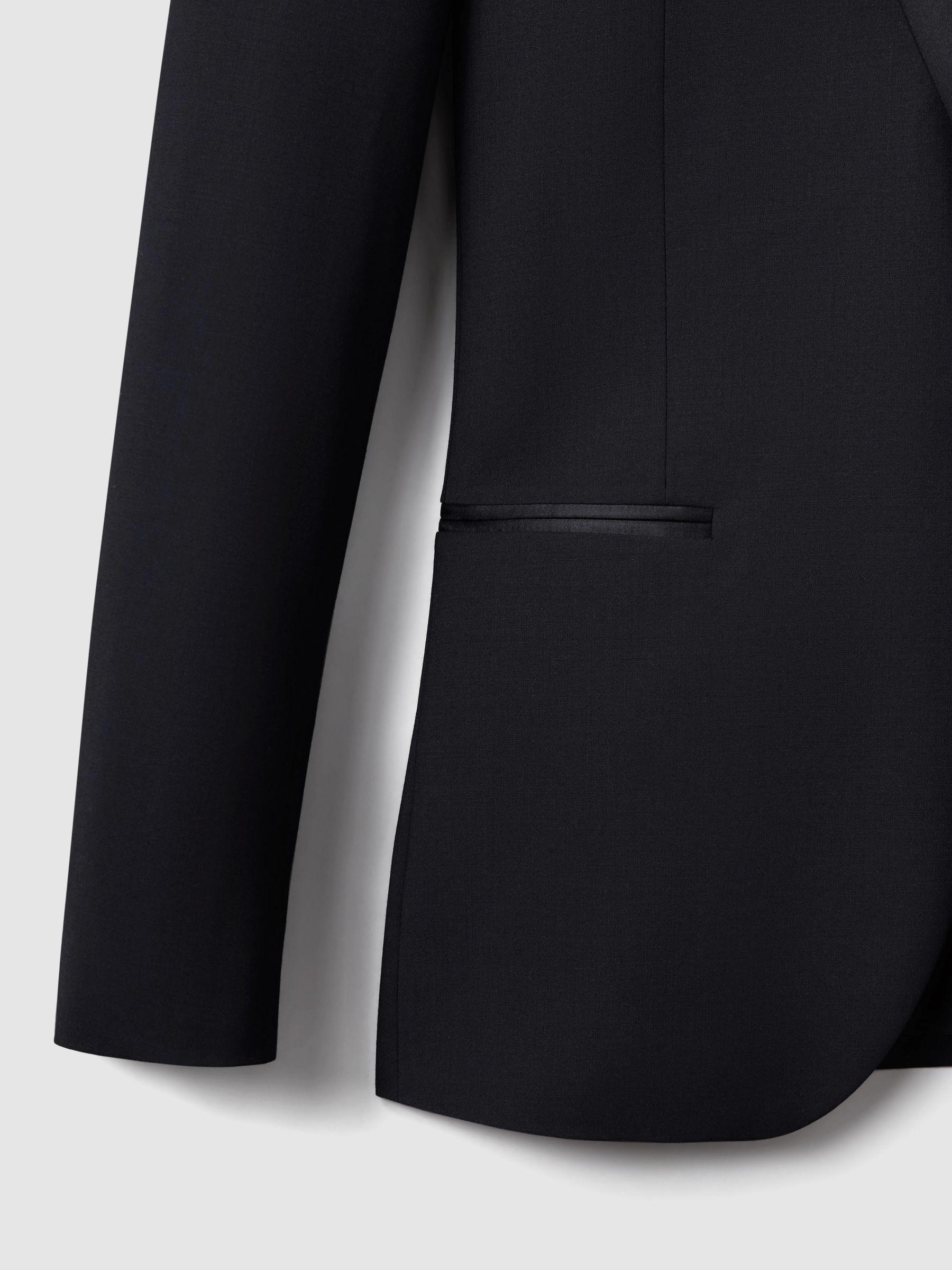 Linen Slim-Fit Suit Trousers in Airforce Blue Product Image