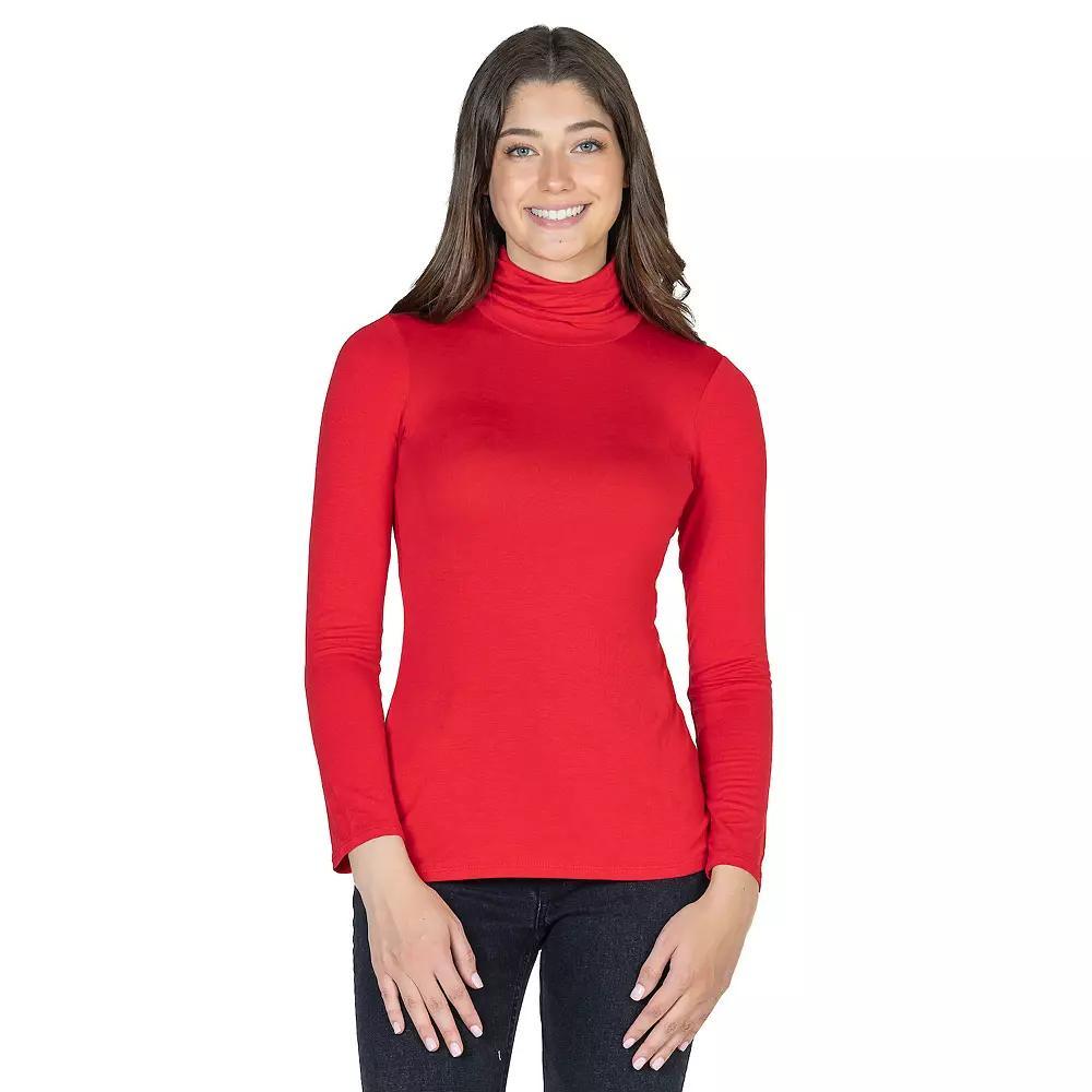 Women's 24Seven Comfort Apparel Classic Long Sleeve Turtleneck,  Product Image