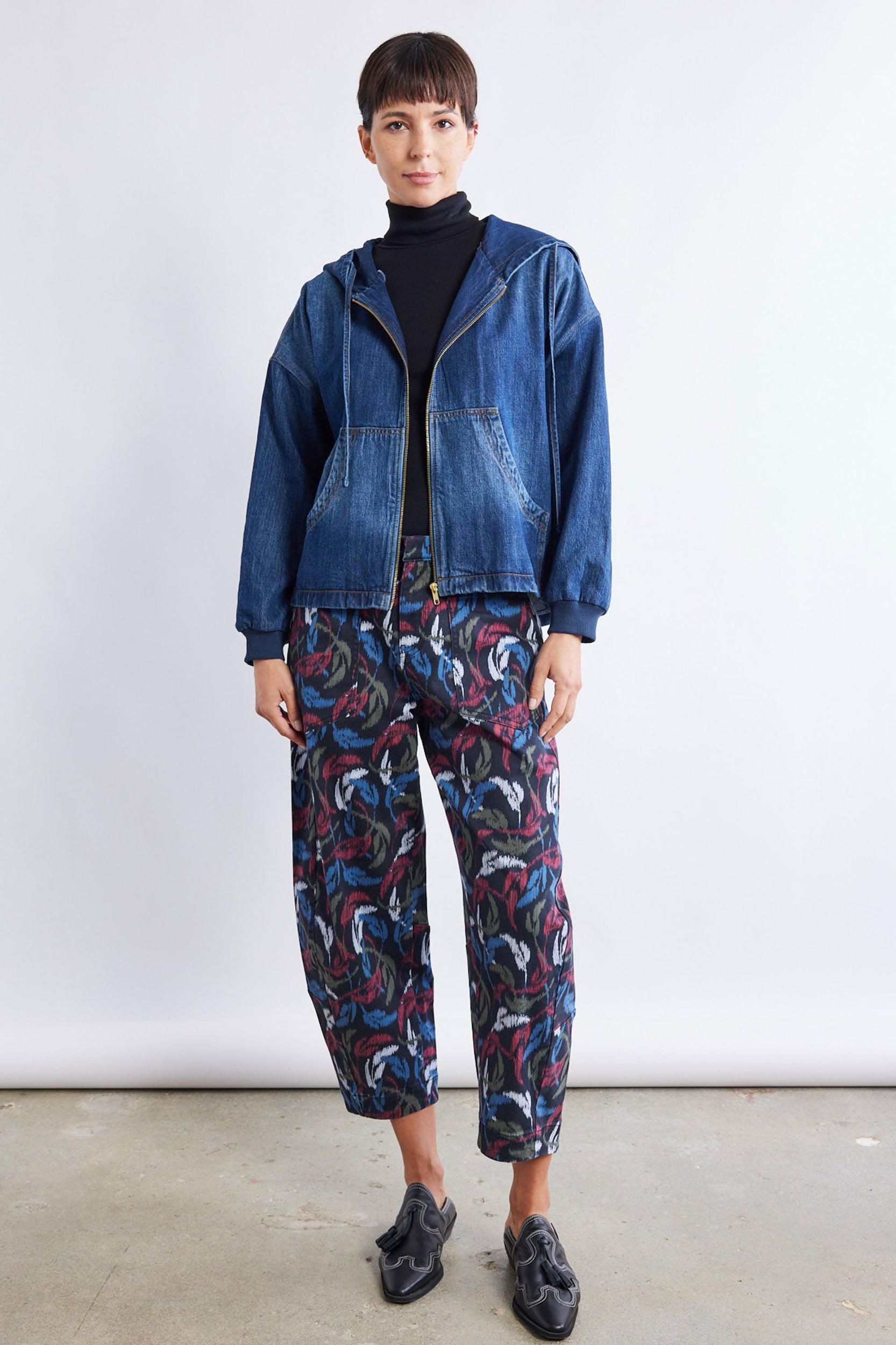 The Printed Slouchy Soft Twill Pants Product Image