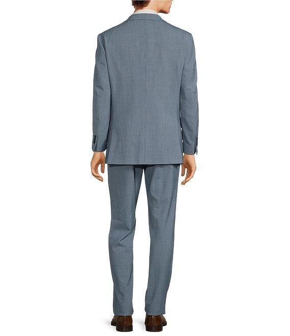 Hickey Freeman Classic Fit Flat Front Mini Check Pattern 2-Piece Suit Product Image