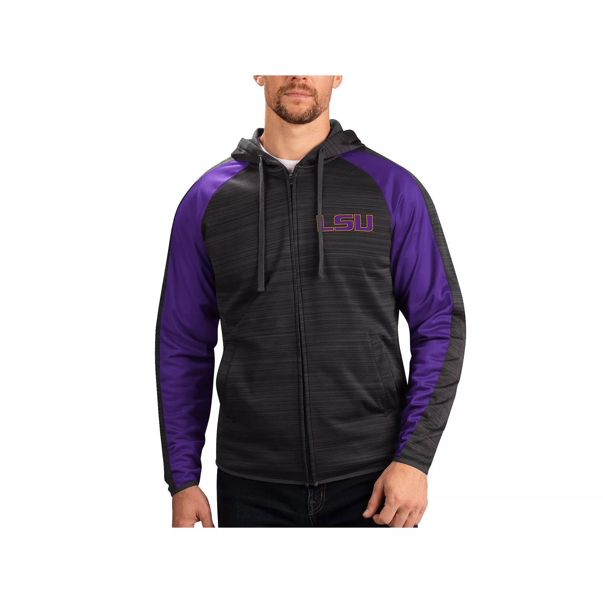 Men's G-III Sports by Carl Banks Black Clemson Tigers Neutral Zone Raglan Full-Zip Track Jacket Hoodie,  Product Image