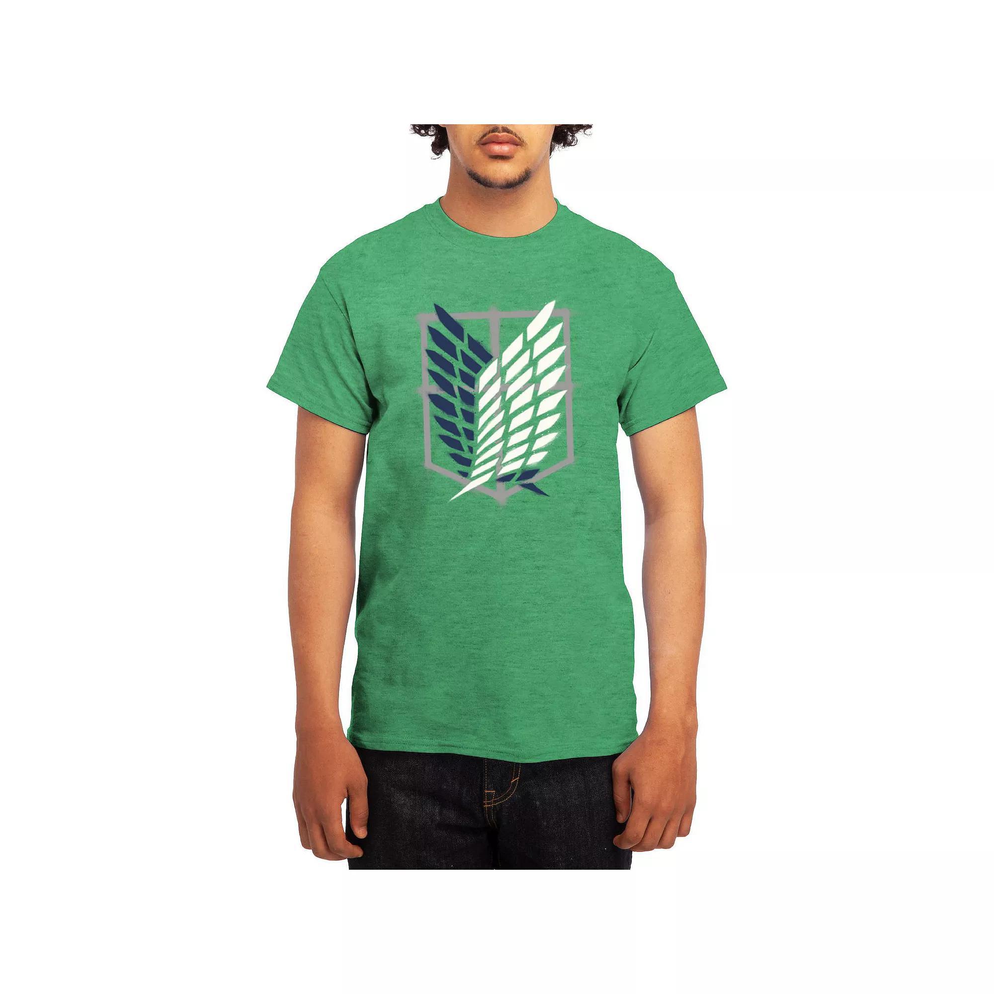 Men's Attack on Titan Battle Titans Full Color Graphic Tee, Size: XXL, Grey Red Product Image