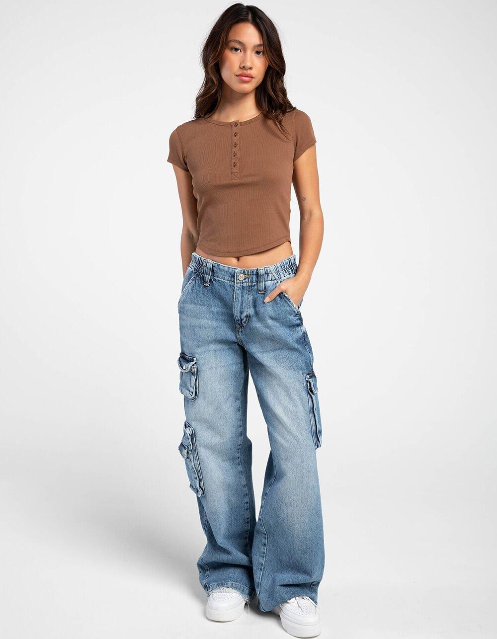 BDG Urban Outfitters Y2K Cyber Womens Denim Cargo Pants - VINTAGE Product Image
