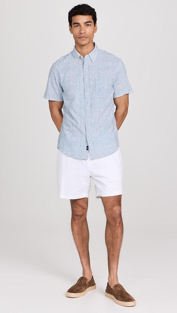 Faherty Short Sleeve Stretch Playa Shirt | Shopbop Product Image