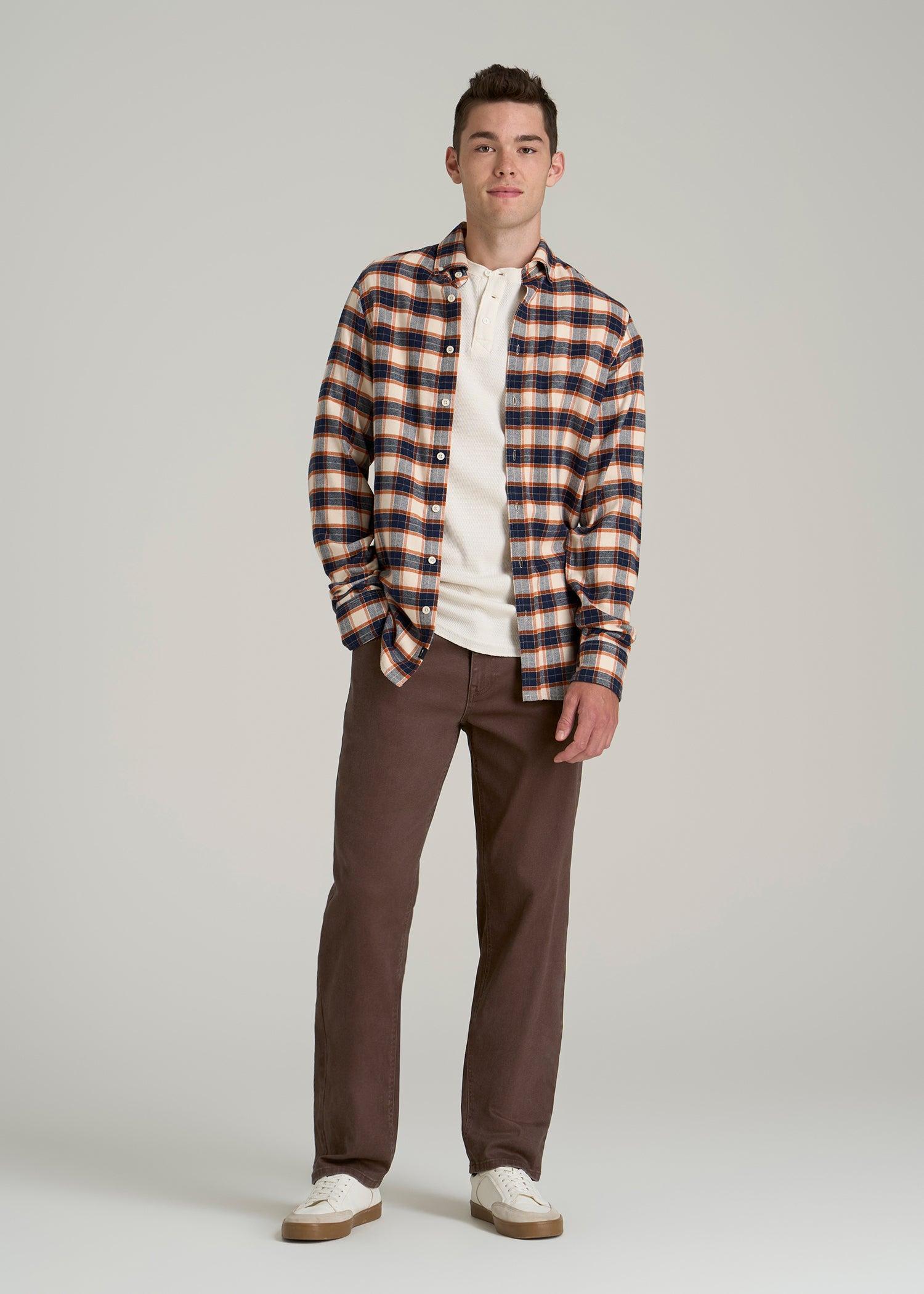 J1 Straight Fit Colored Jeans for Tall Men in Dark Toffee Product Image