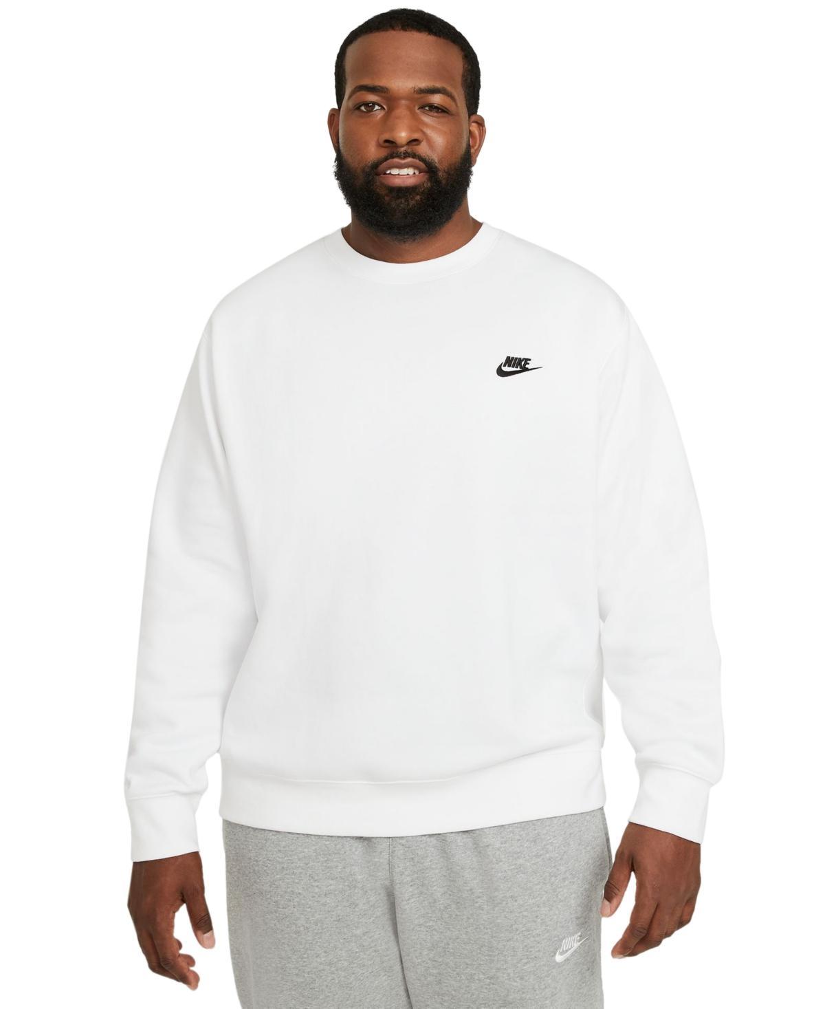 Nike Men's Club Crewneck Sweatshirt in Black/white at Nordstrom, Size Large Product Image