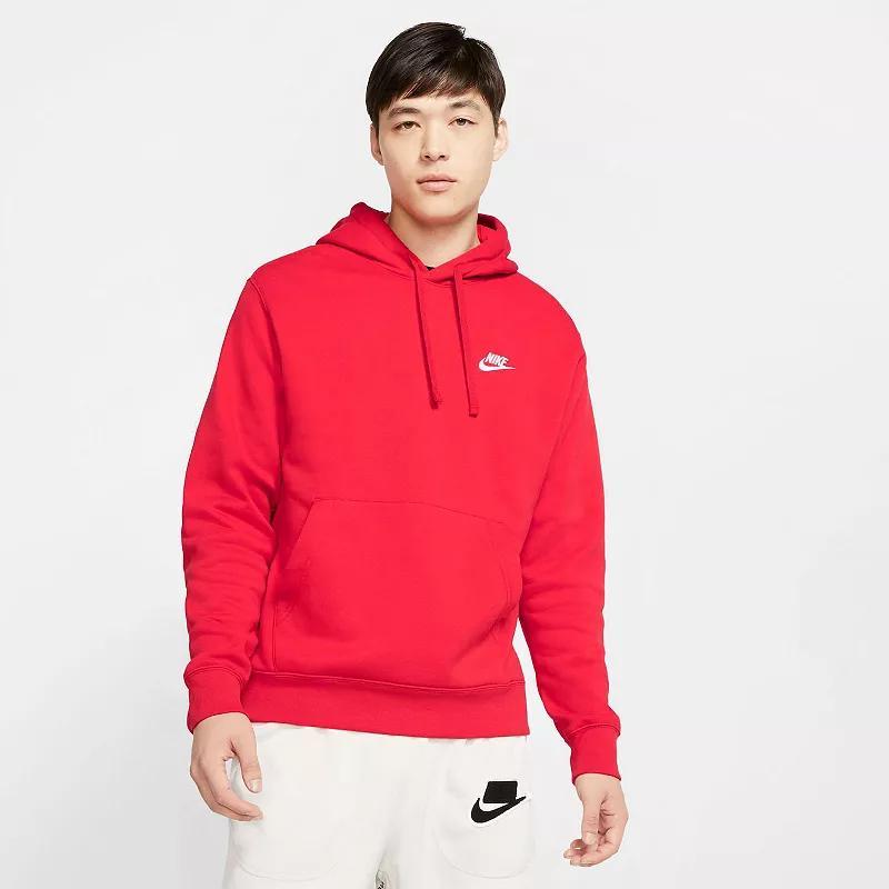 Men's Nike Sportswear Club Fleece Pullover Hoodie, Size: Large, University Red Product Image