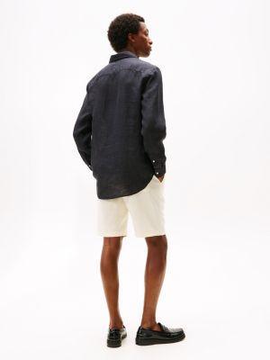 Regular Fit Pigment-Dyed Linen Shirt Product Image