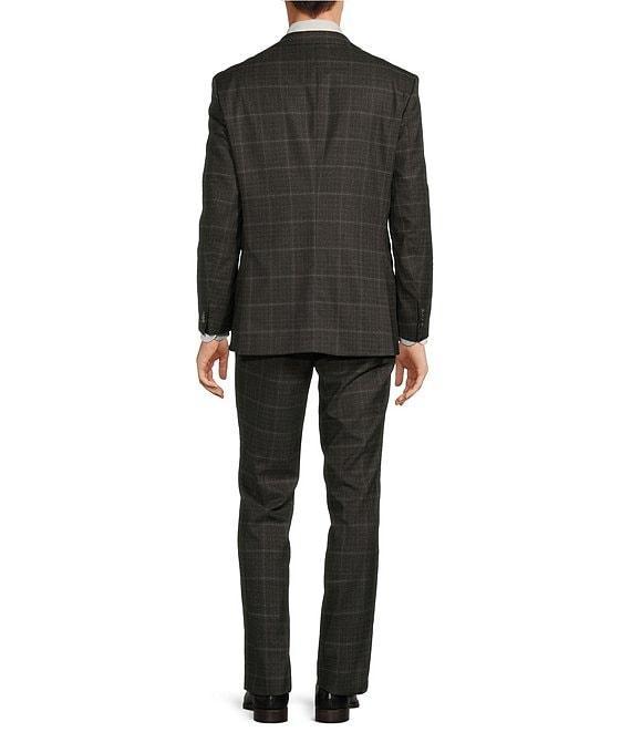 Hugo Boss Slim Fit Flat Front Plain Check Patterned 2-Piece Suit Product Image