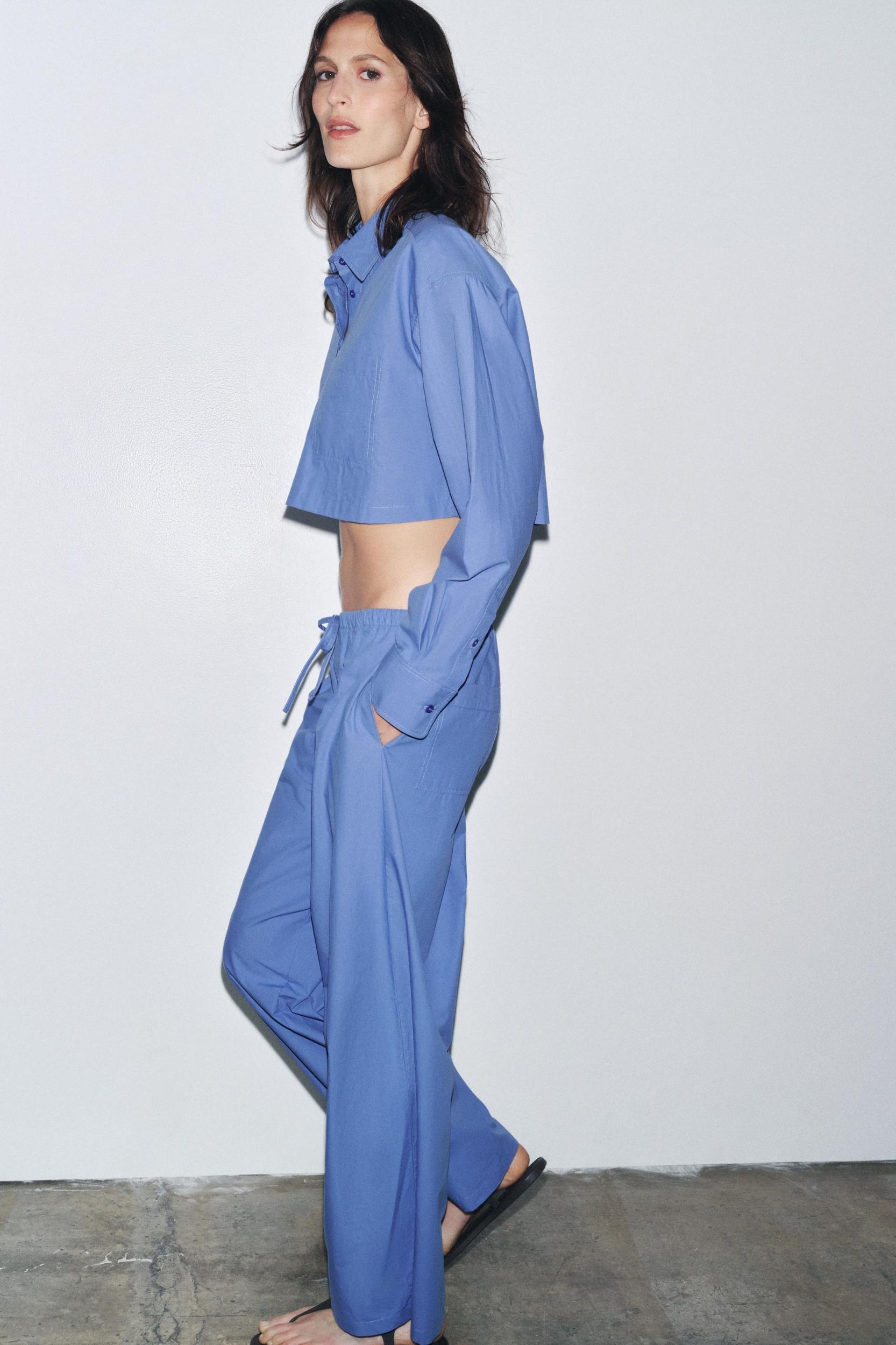 POPLIN PAJAMA PANTS Product Image