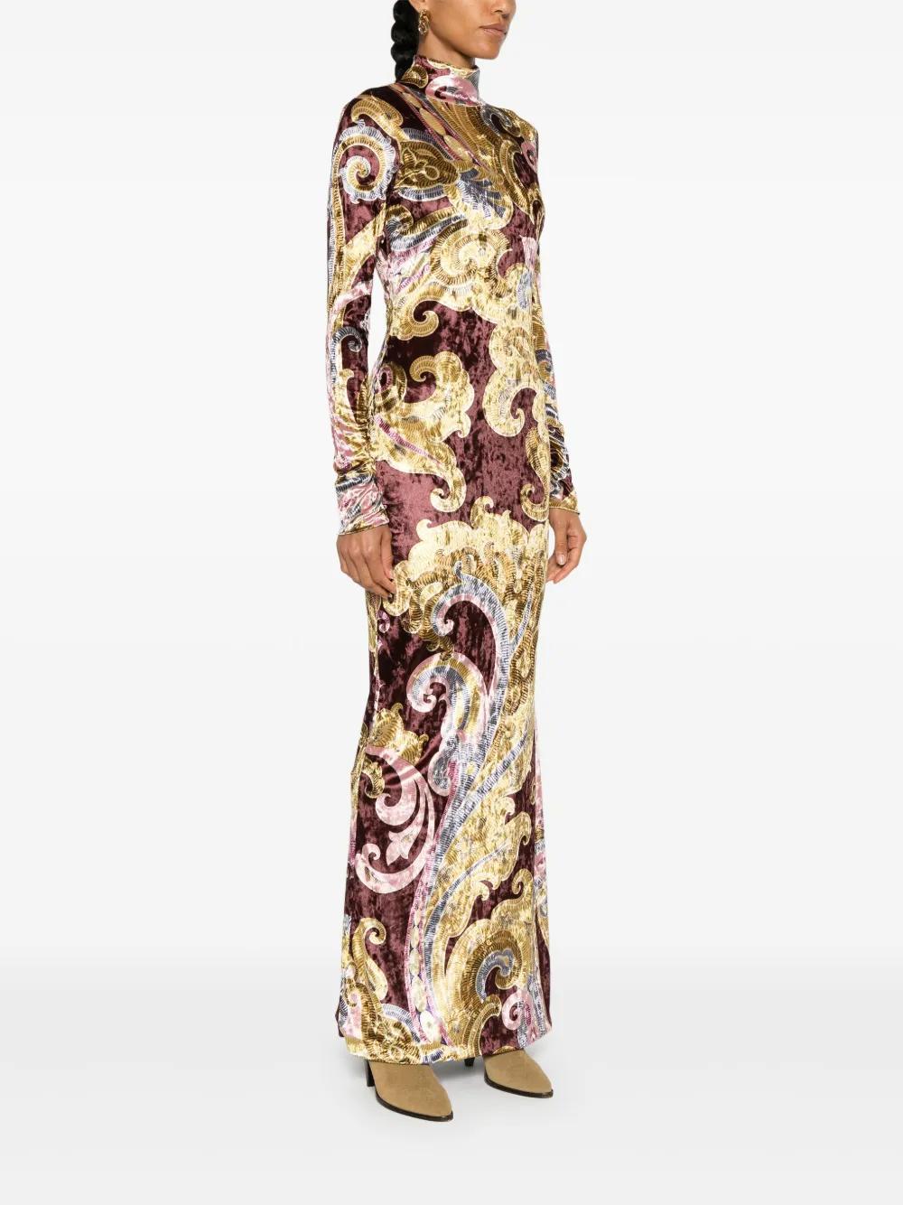 printed chenille maxi dress Product Image