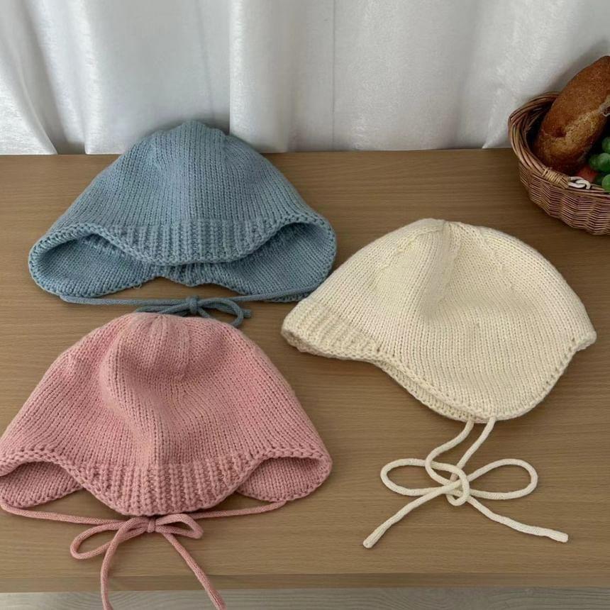 Plain Knit Trapper Hat Product Image