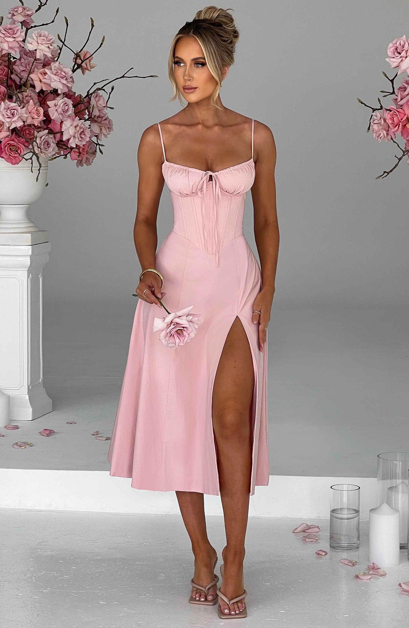 Deanna Midi Dress - Blush Product Image
