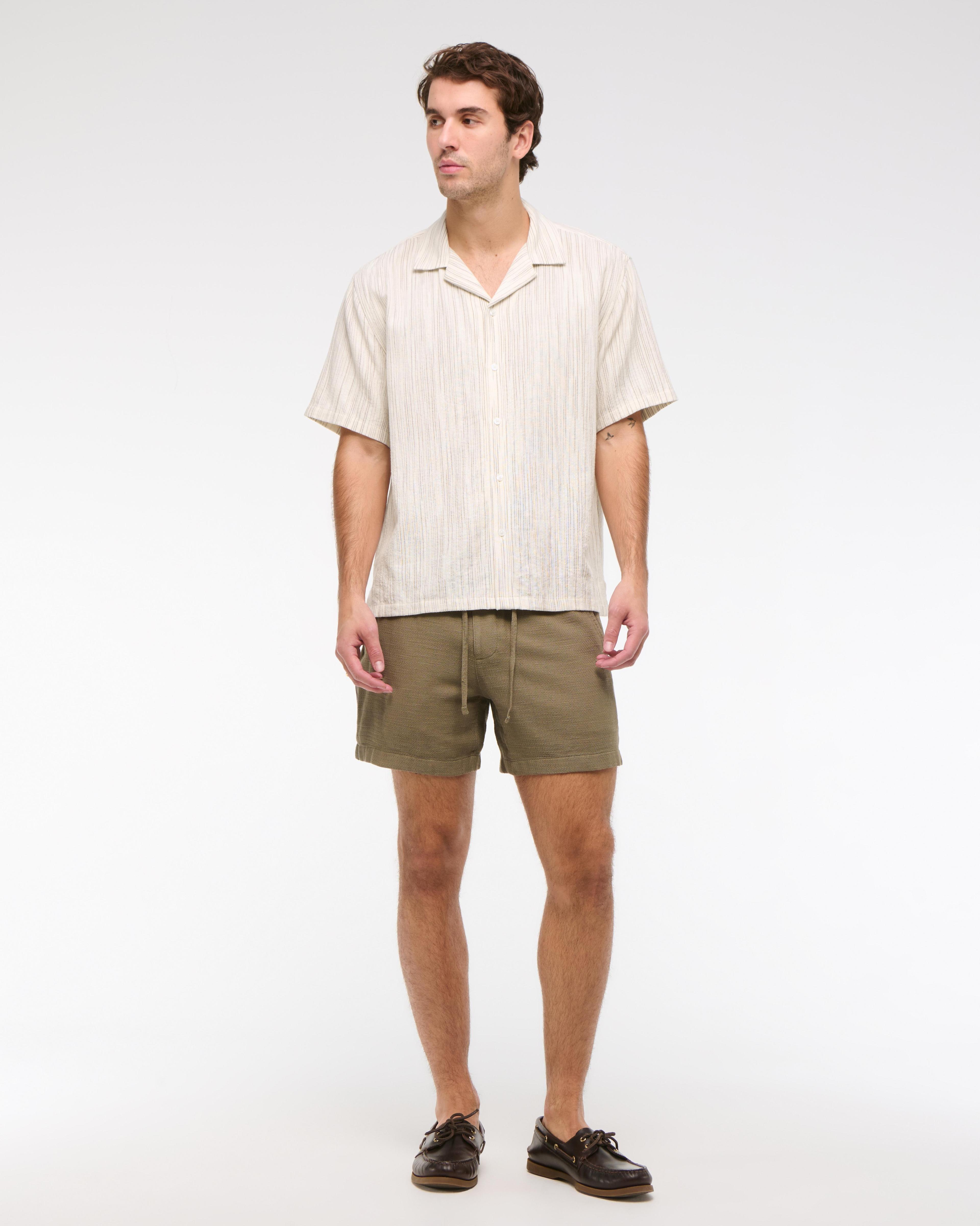 Camp Collar Summer Linen-Blend Shirt Product Image