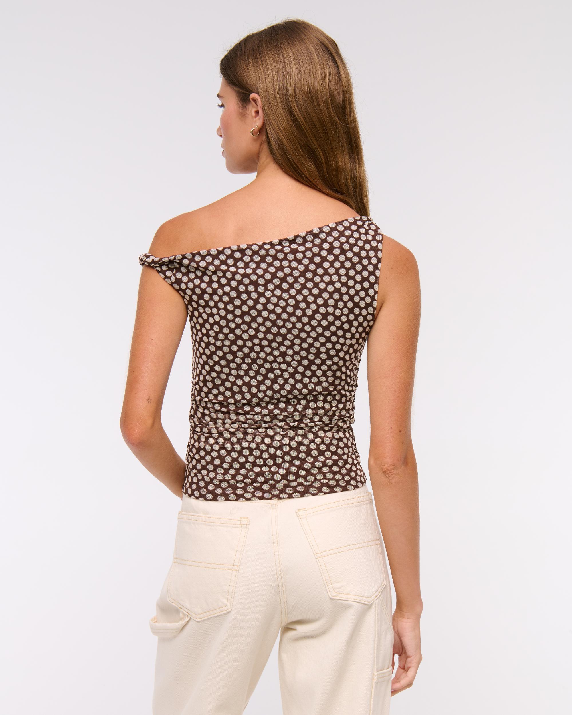 Asymmetrical Mesh Twist Top Product Image