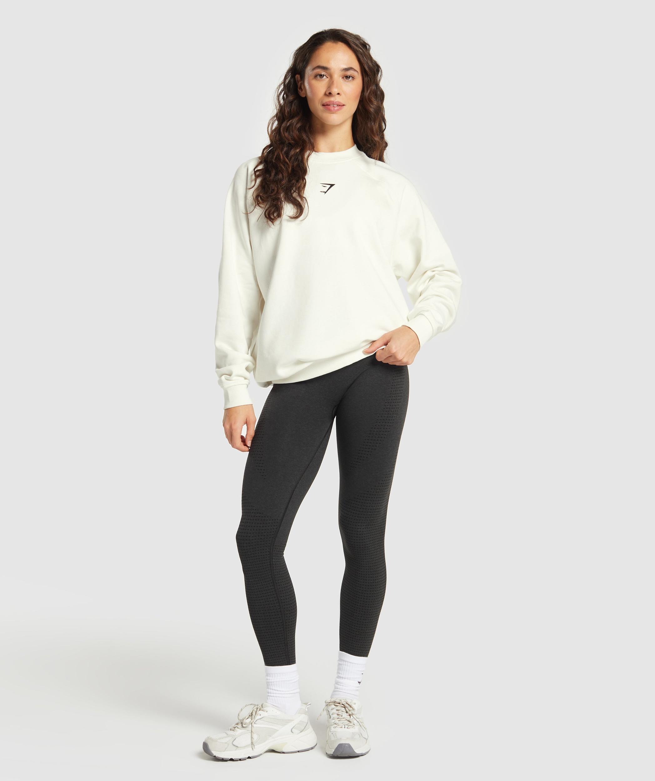 Gymshark Training Oversized Fleece Sweatshirt - Soft White Female Product Image